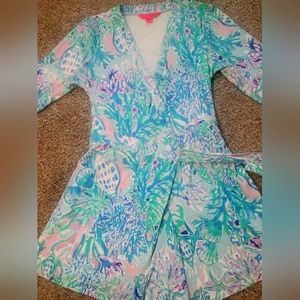 Lilly Pulizter Wrap Romper. Size M.